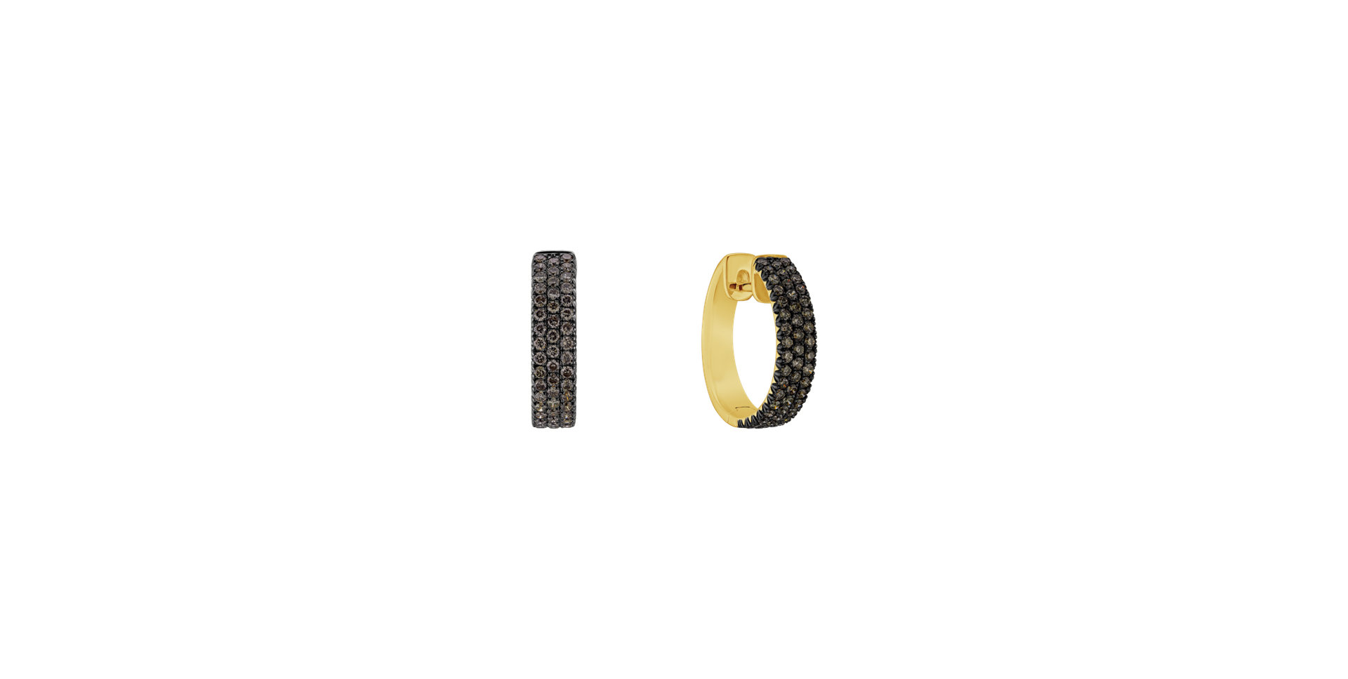 Náušnice s hnedými diamantmi Seraph Waterfall