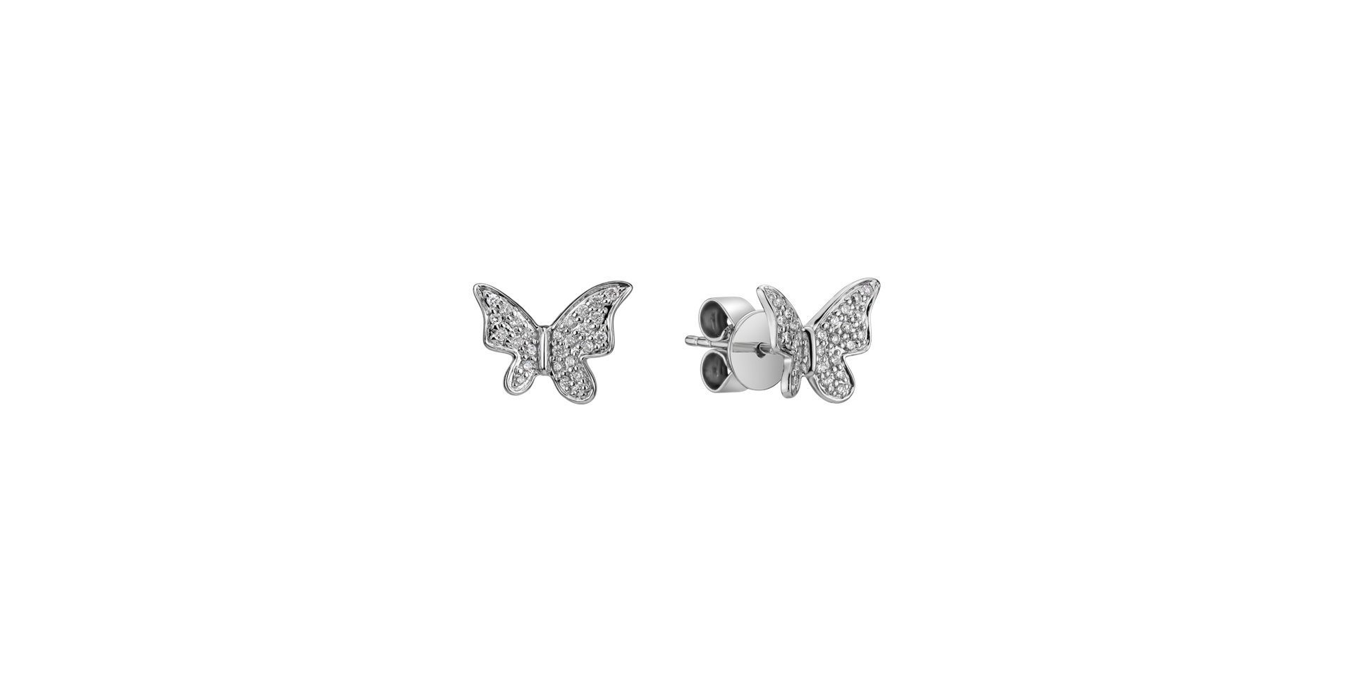Náušnice s diamantmi Magic Butterfly