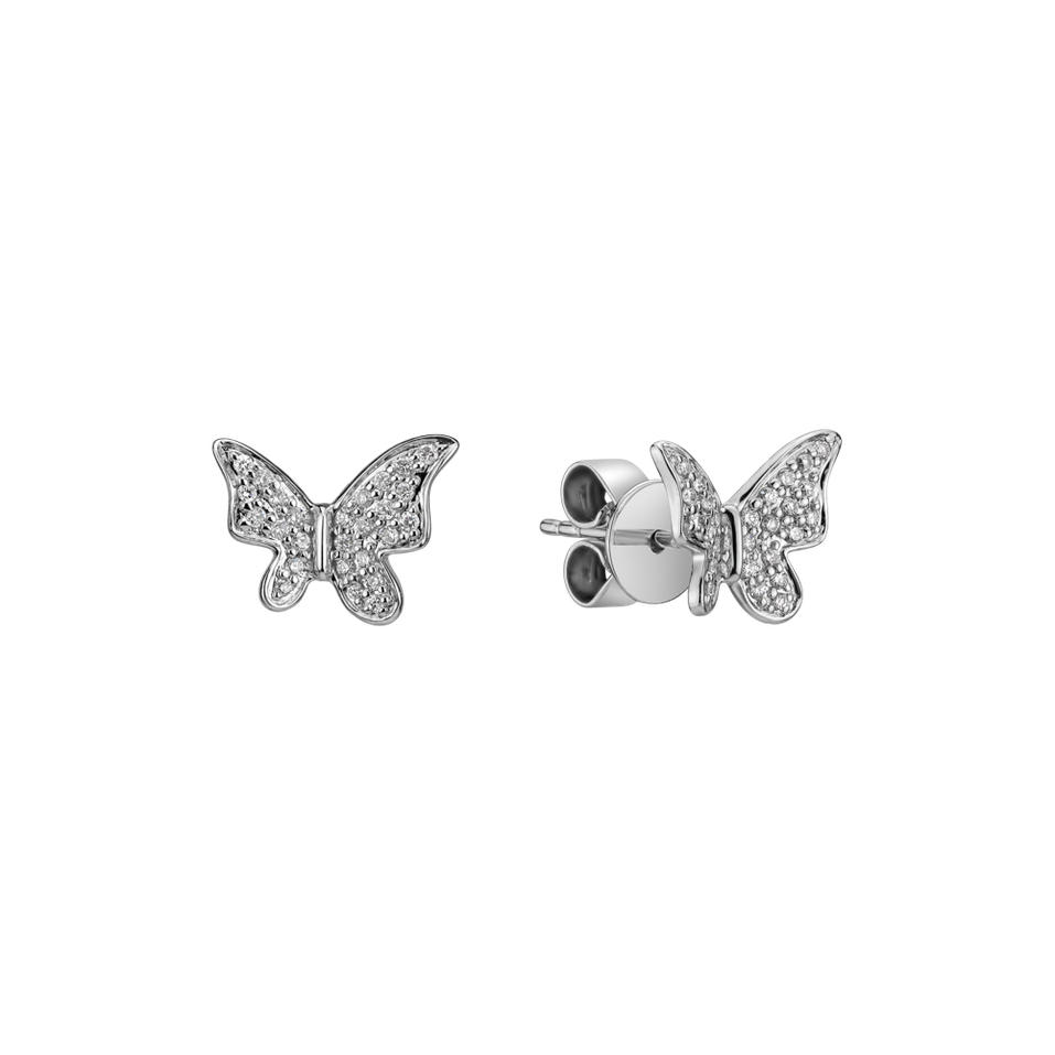 Náušnice s diamantmi Magic Butterfly