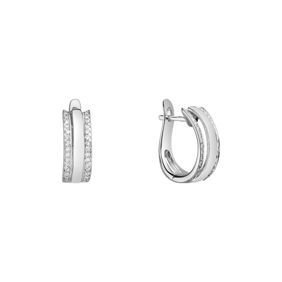 Náušnice s diamantmi Eternity Sparkle