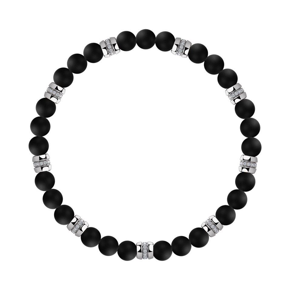 Náramok s diamantmi a achátmi Neverending Style