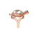 Prsteň s hnedými diamantmi, rubínmi a perleťou Graceful Turtle3