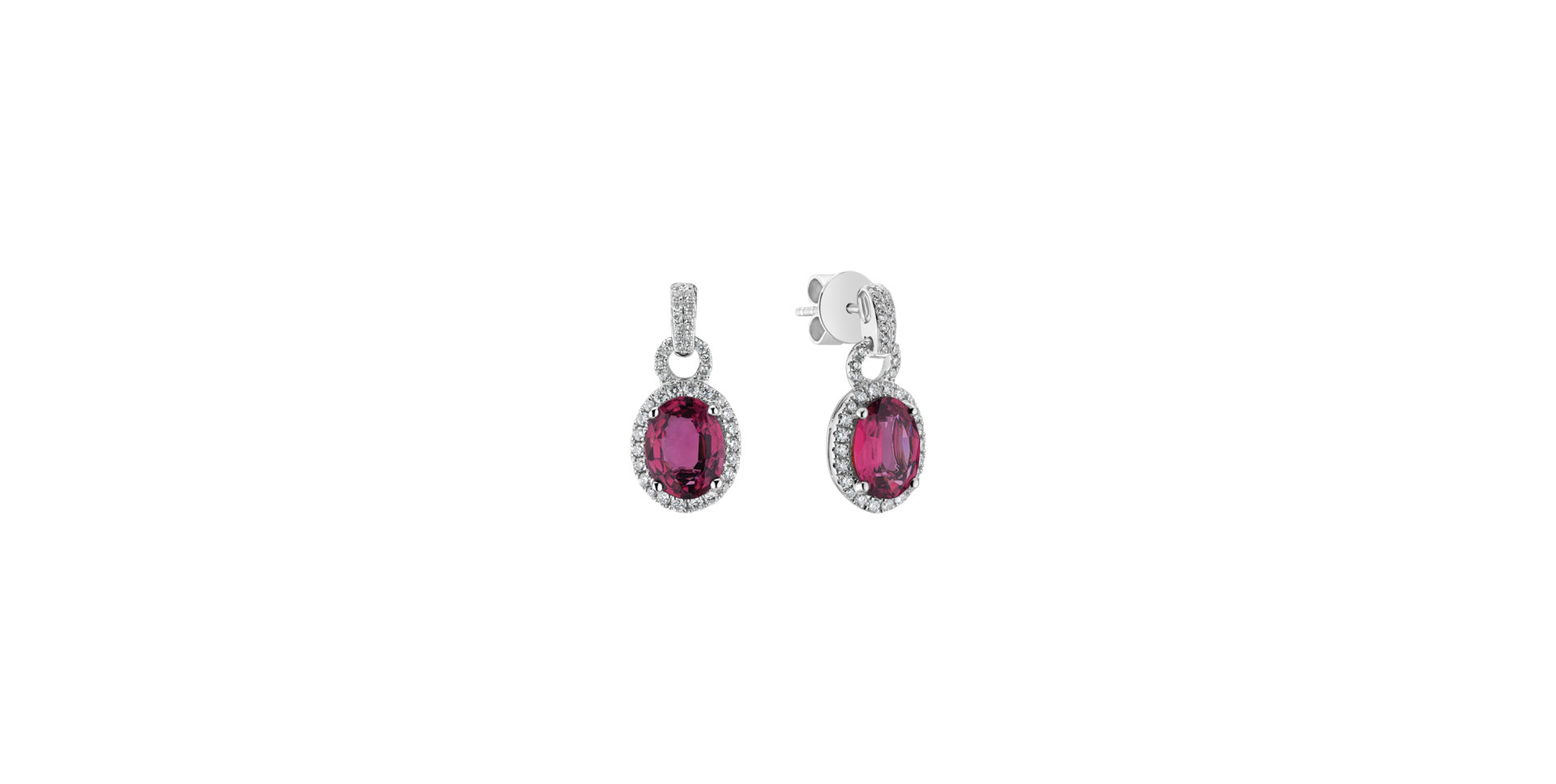 Náušnice s turmalínom a diamantmi Rose Princess