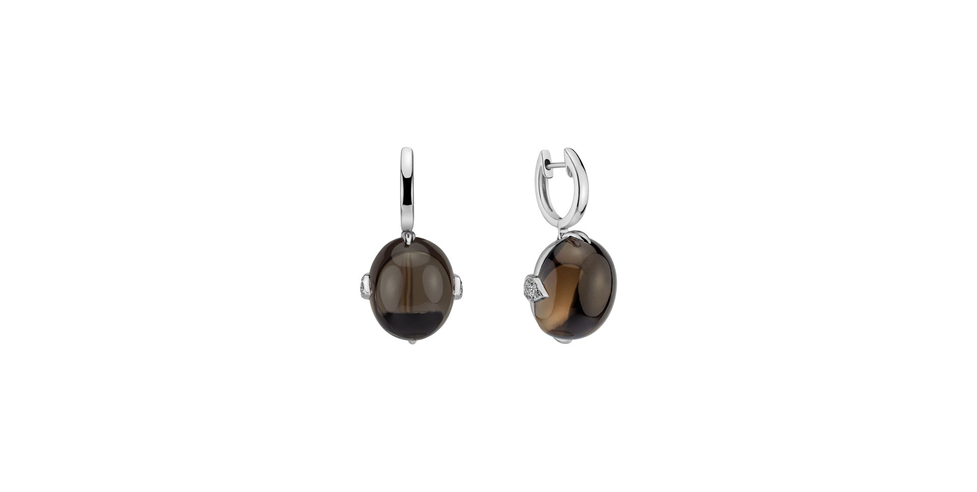 Náušnice s quartzom a diamantmi Shining Grace