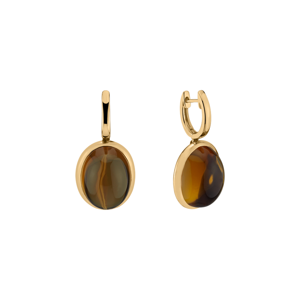 Náušnice s quartzom Miracle Cosmos