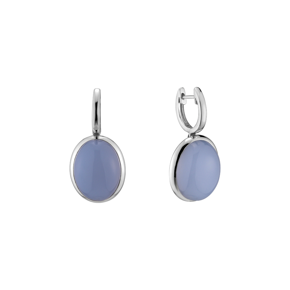 Náušnice s chalcedonom Miracle Cosmos