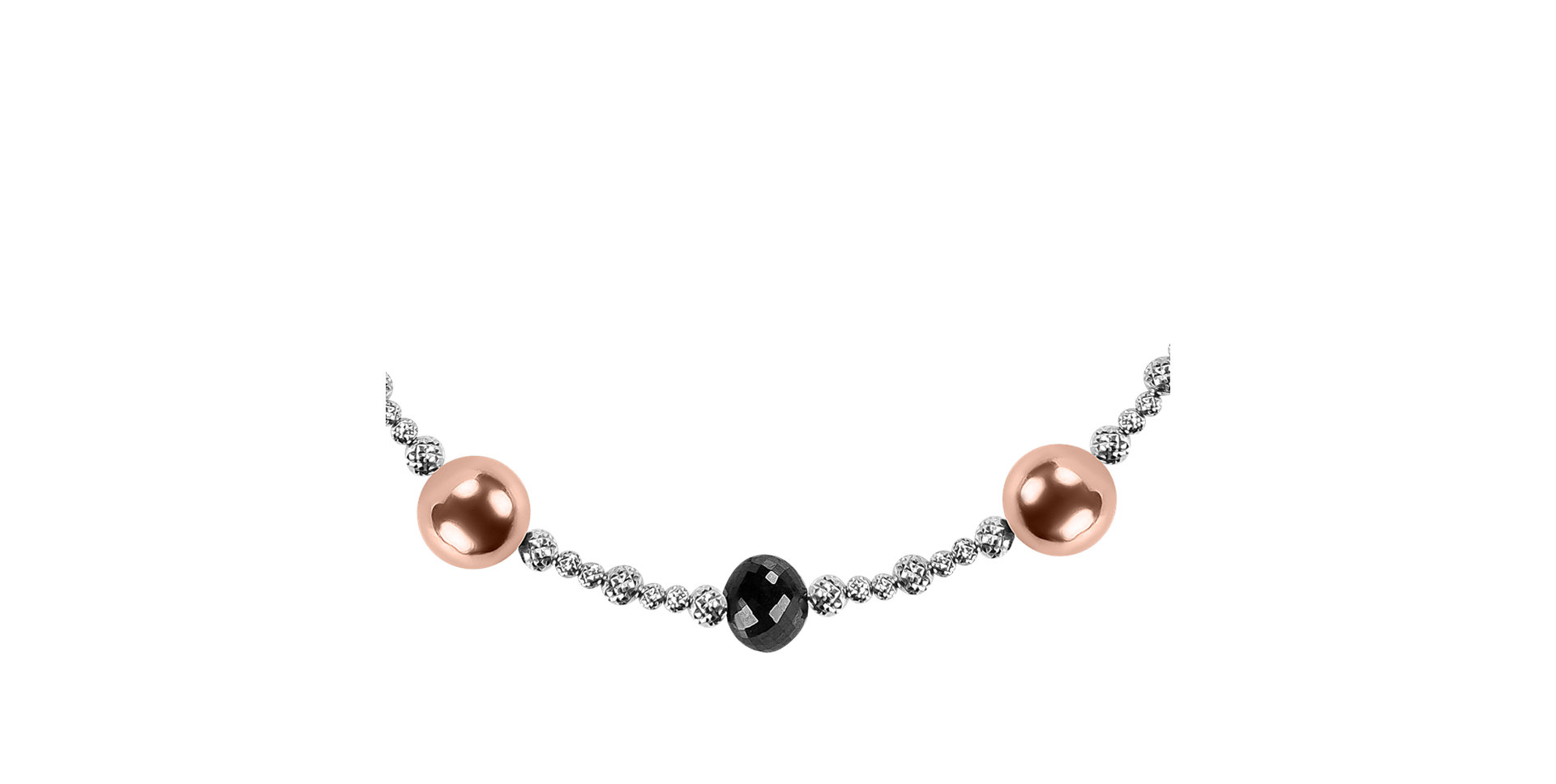 Náramok s čiernymi a bielymi diamantmi Nathan