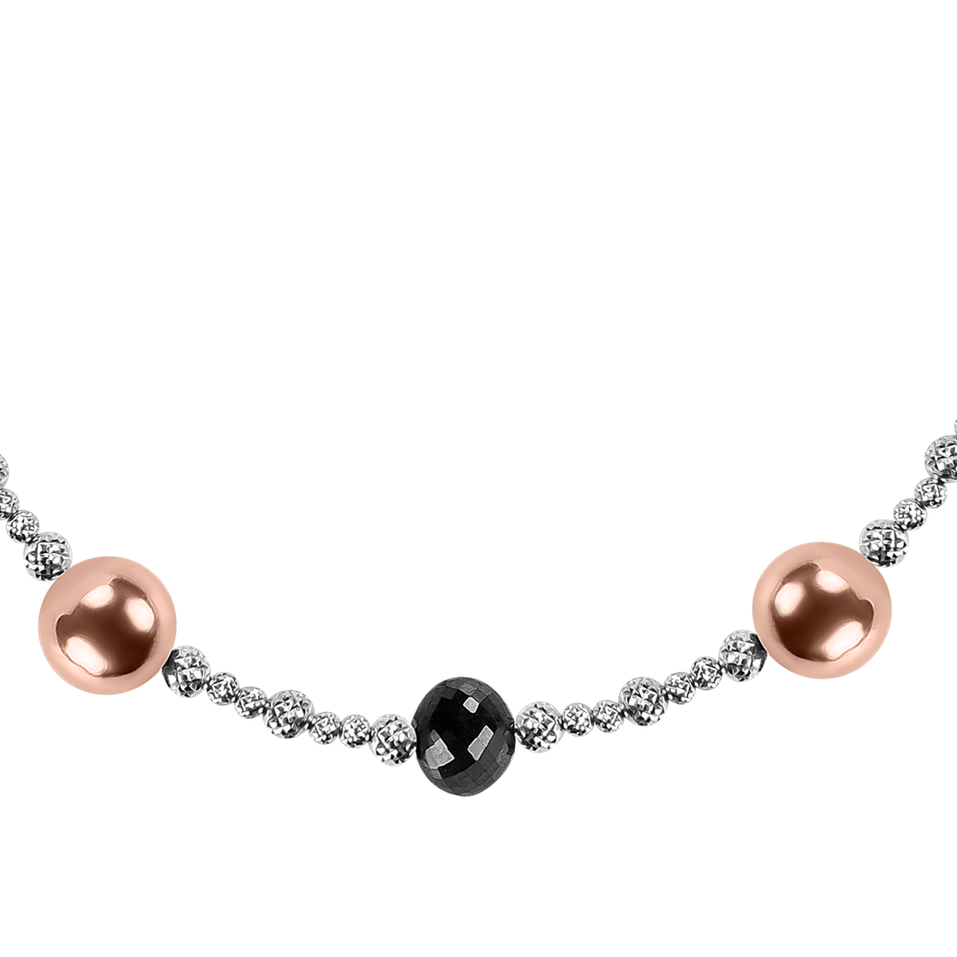 Náramok s čiernymi a bielymi diamantmi Nathan