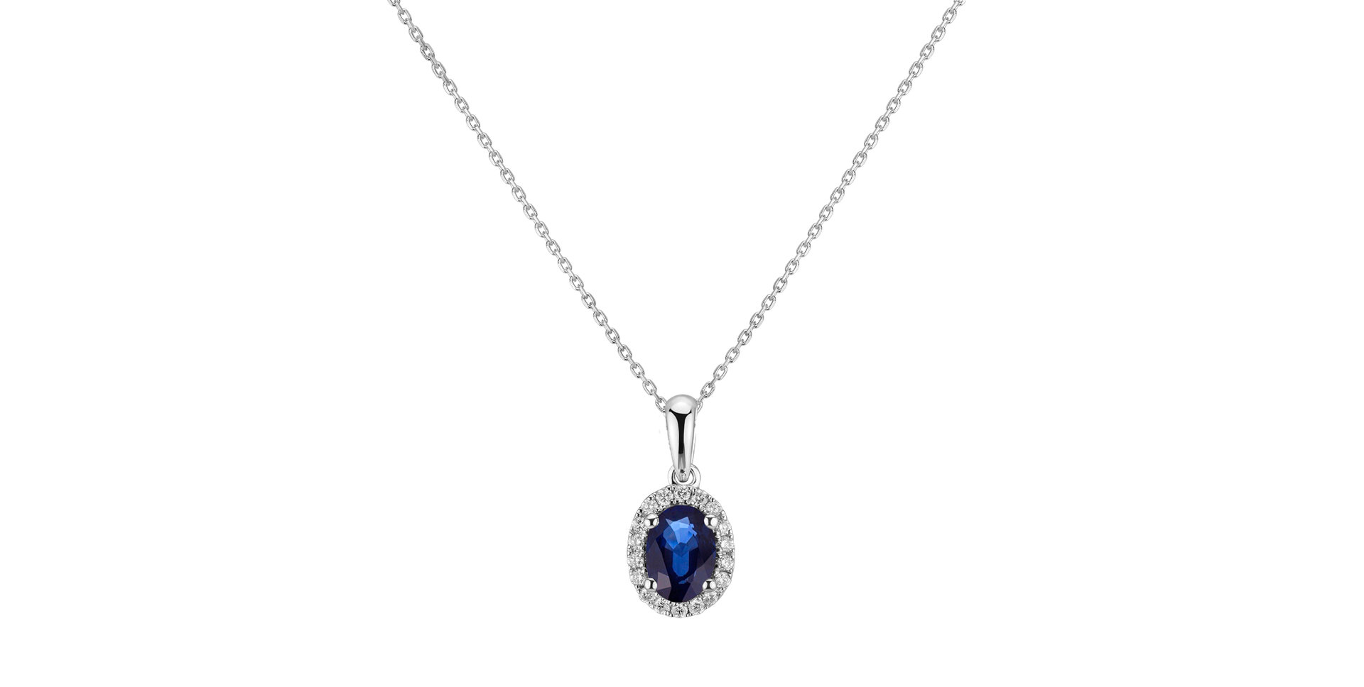 Přívěsok so zafírom a diamantmi Princess Essence