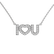 Náhrdelník s diamantmi I love you5