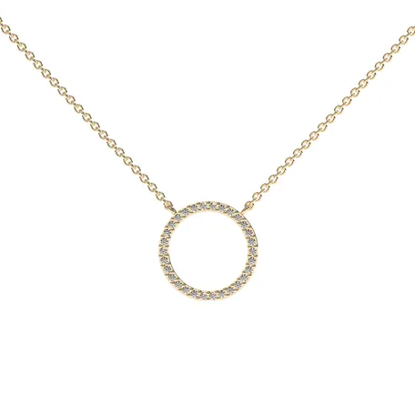 Náhrdelník s diamantmi Little Circle