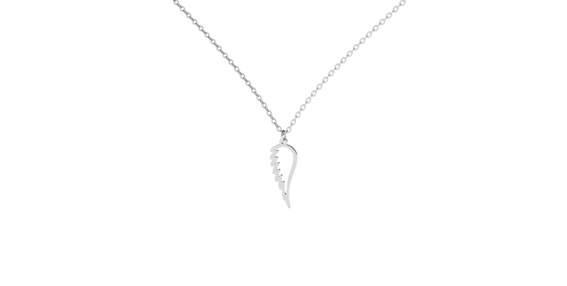 Náhrdelník s diamantom Angel Wing