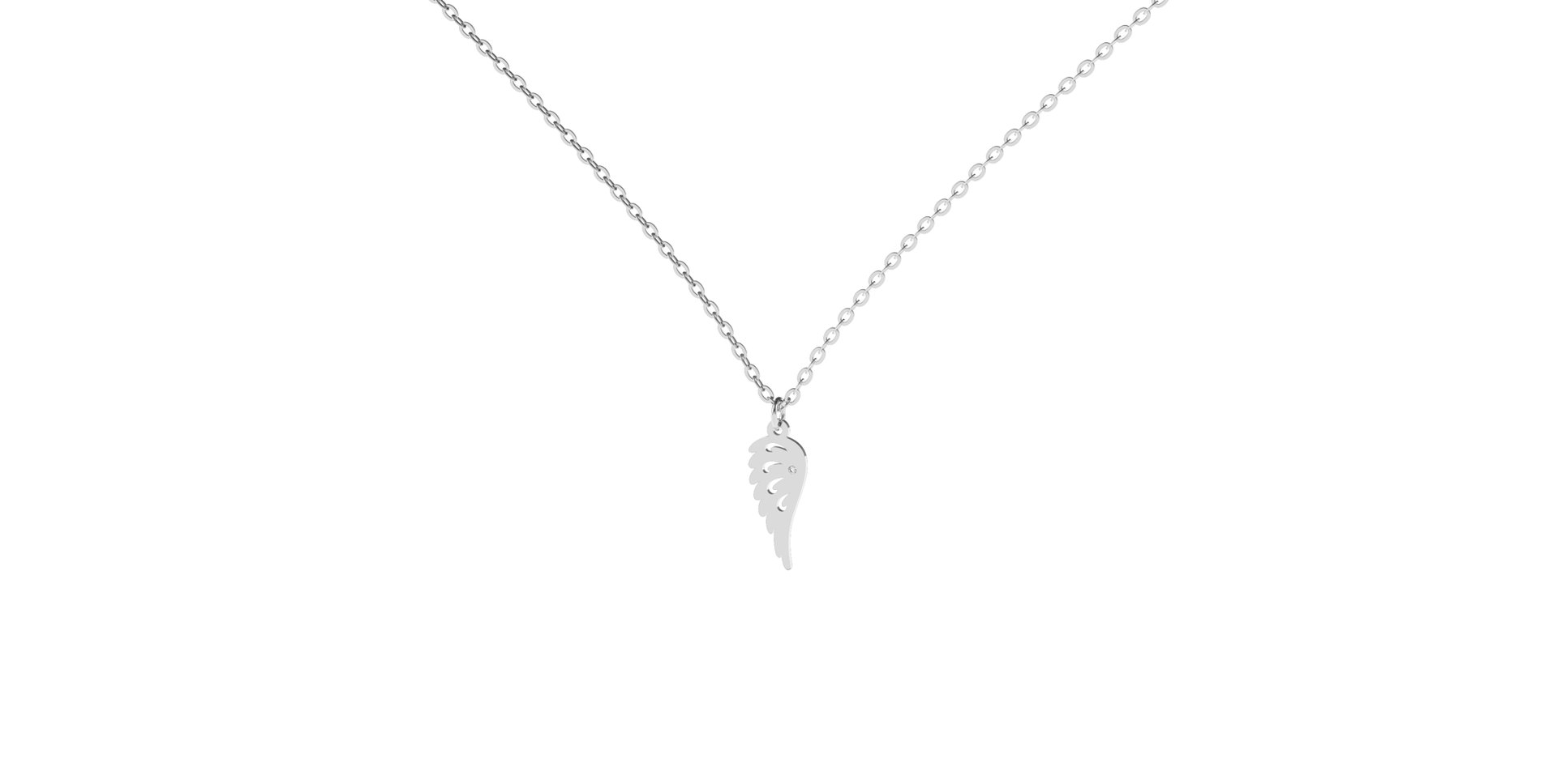 Náhrdelník s diamantom Diamond Wing