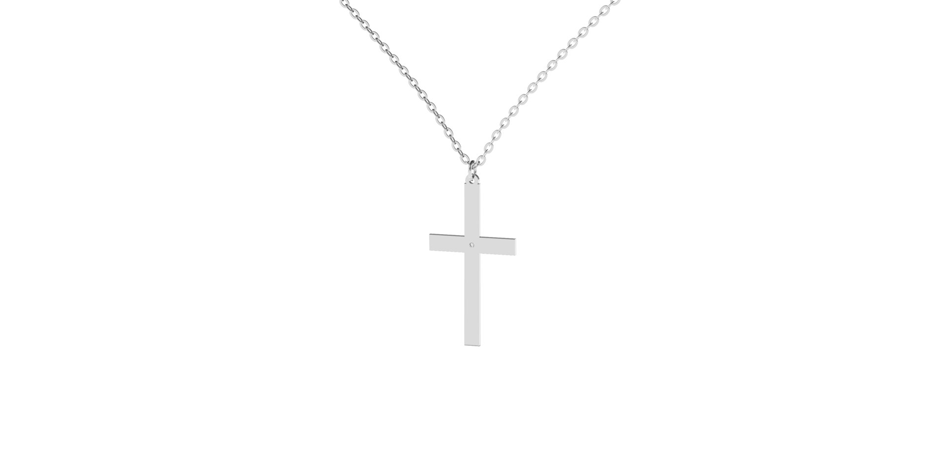 Náhrdelník s diamantom Cross