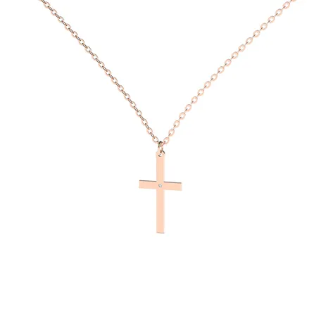 Náhrdelník s diamantom Little Cross