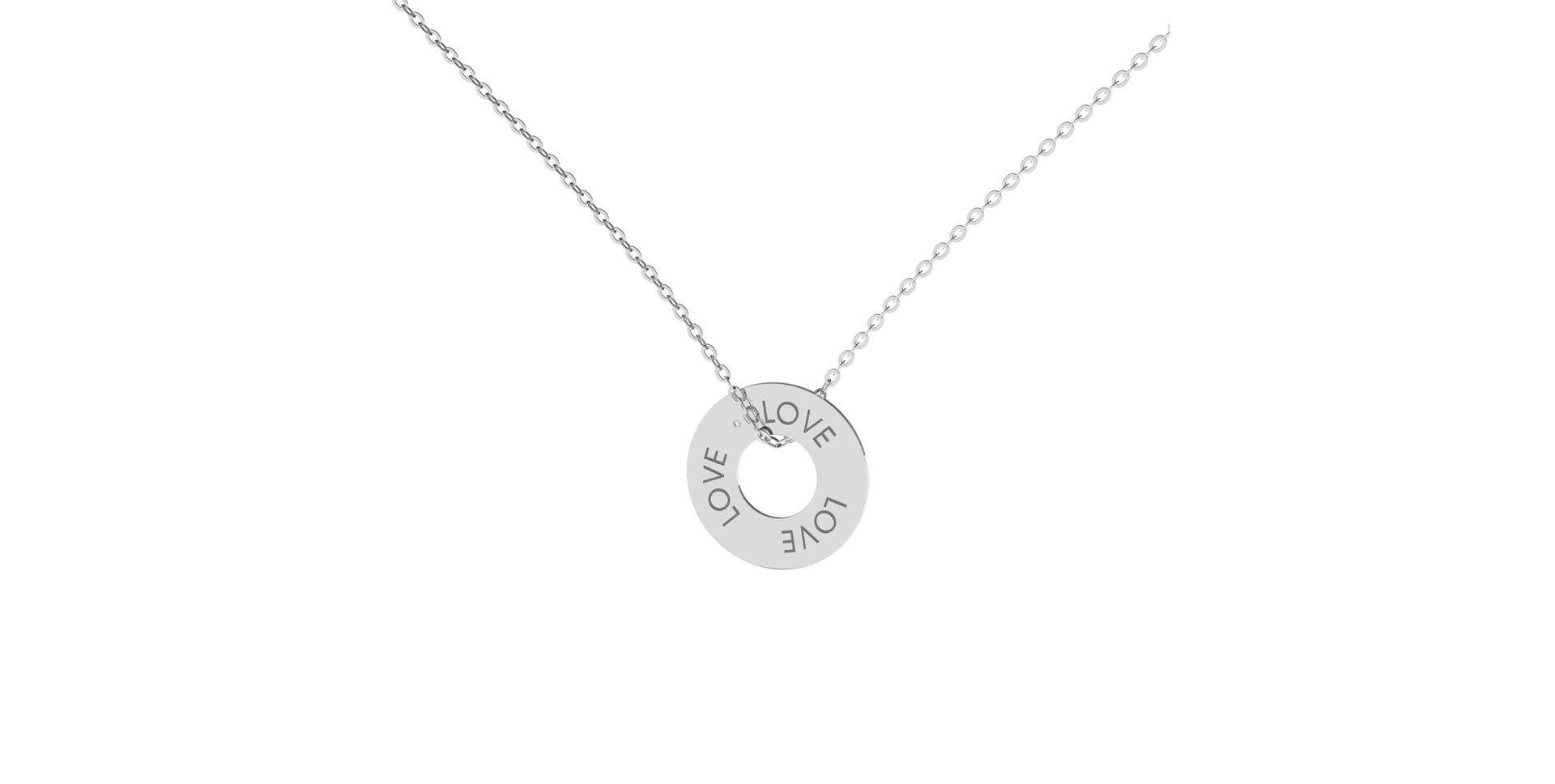 Náhrdelník s diamantom Love Circle