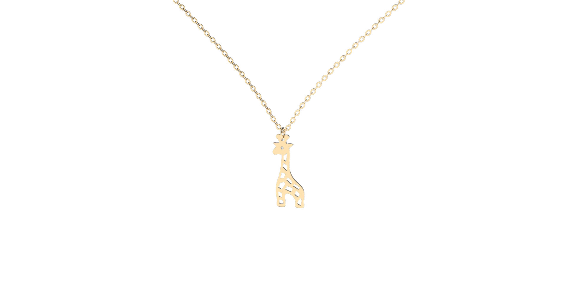 Náhrdelník s diamantom Giraffe