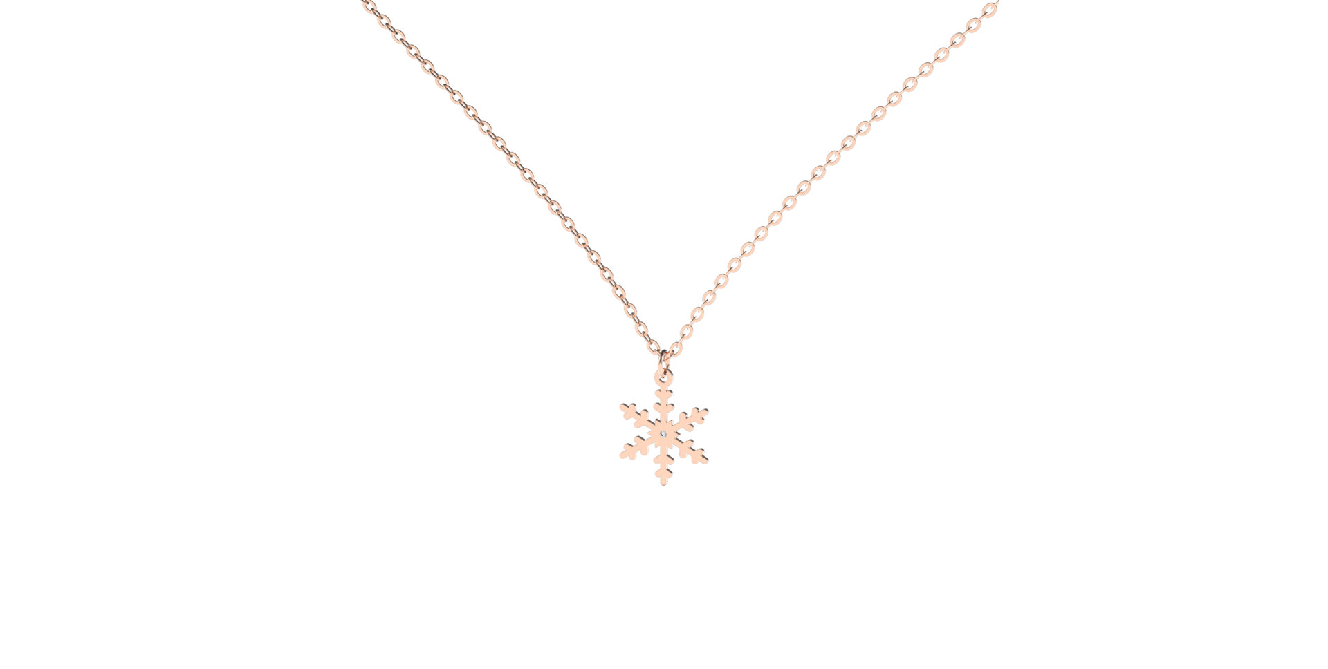 Náhrdelník s diamantom Little Snowflake