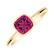Prsteň s topásom pink Bonbon4
