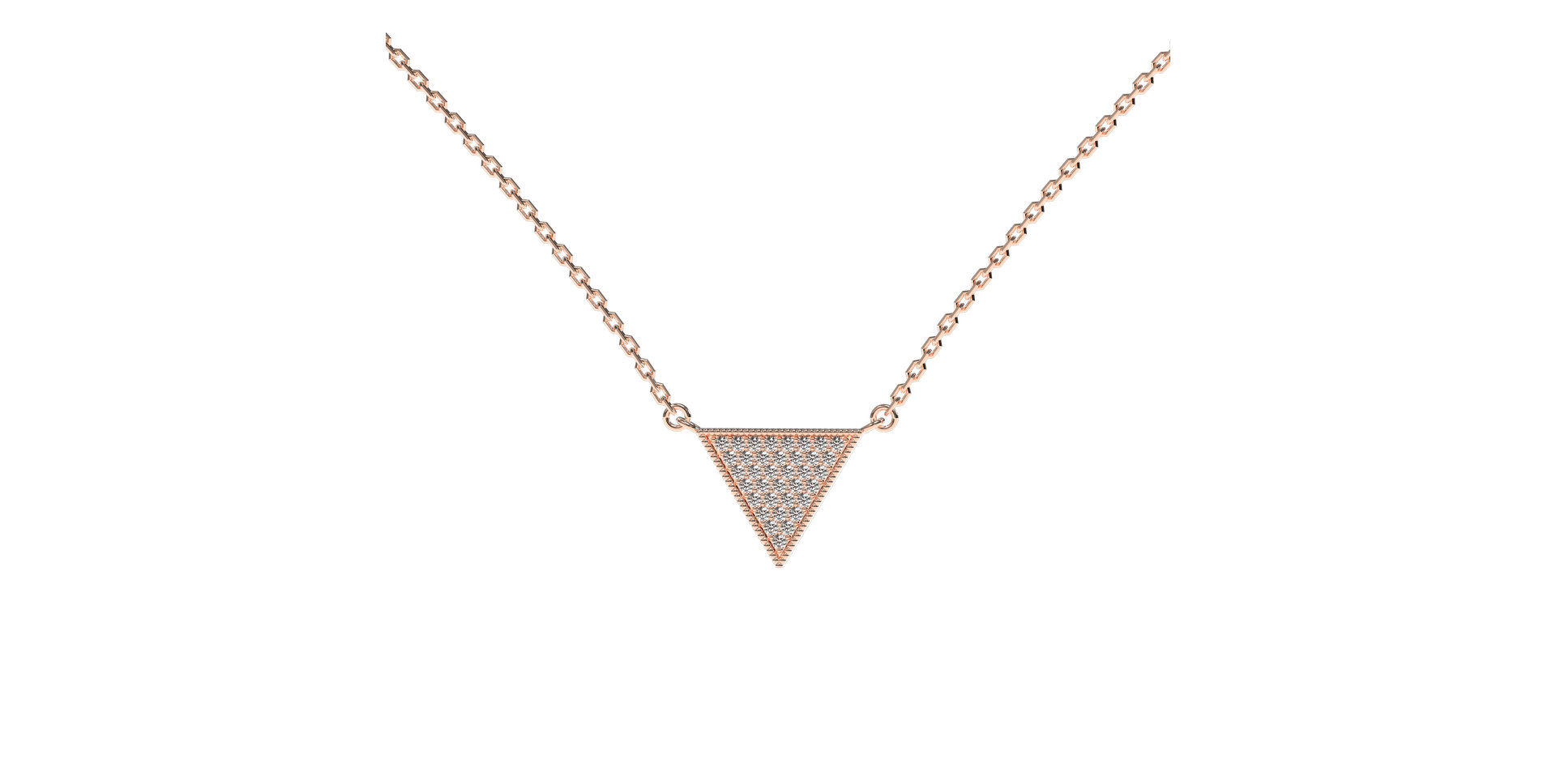Náhrdelník s diamantmi Sparkling Triangle