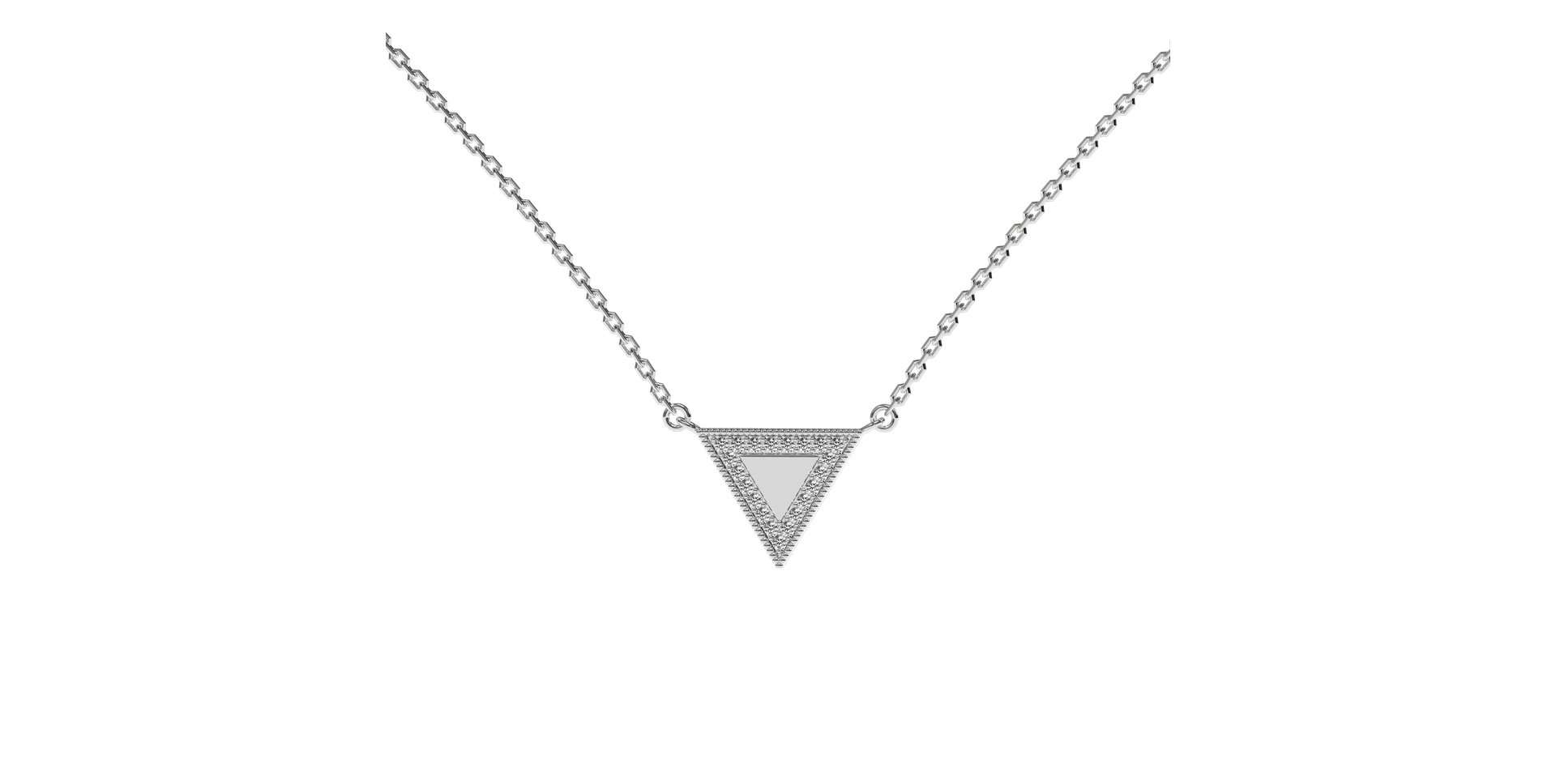 Náhrdelník s diamantmi Charming Triangle
