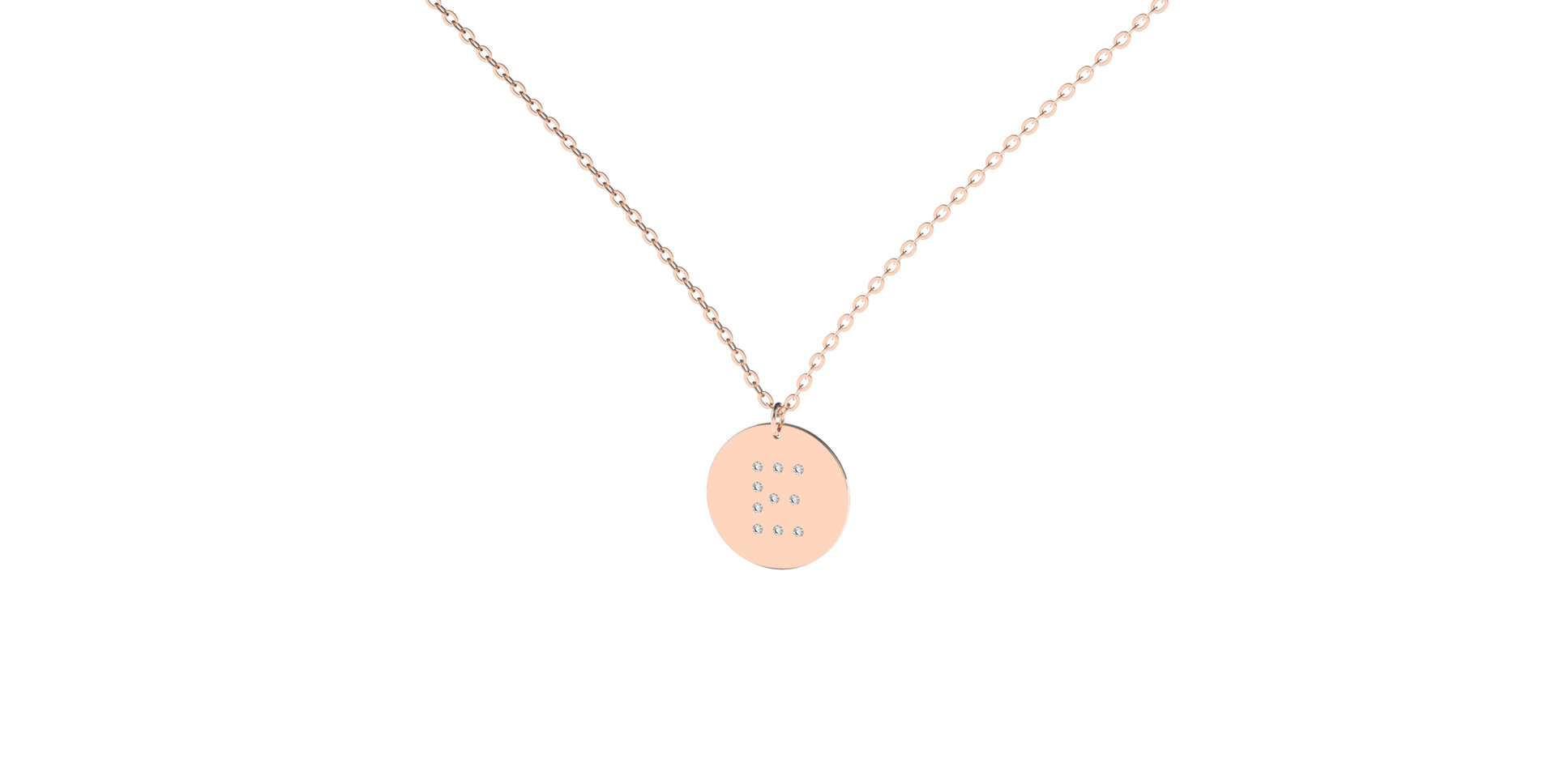 Náhrdelník s diamantmi Diamond Coins E