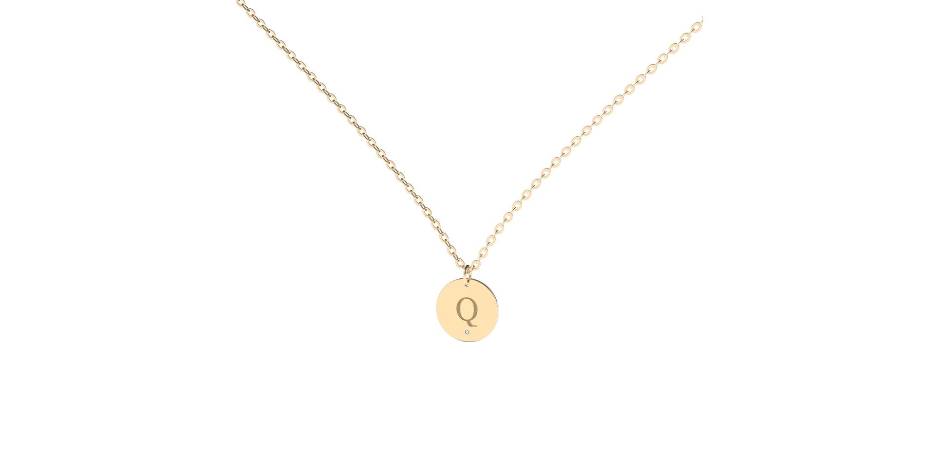 Náhrdelník s diamantom Little Coins Q