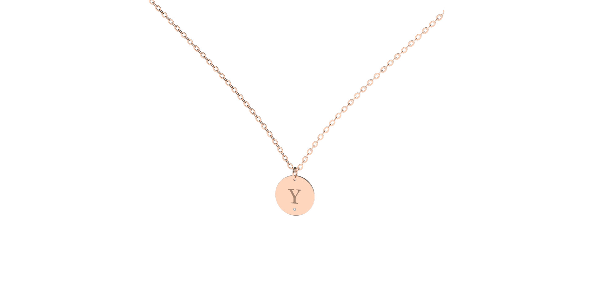 Náhrdelník s diamantom Little Coins Y