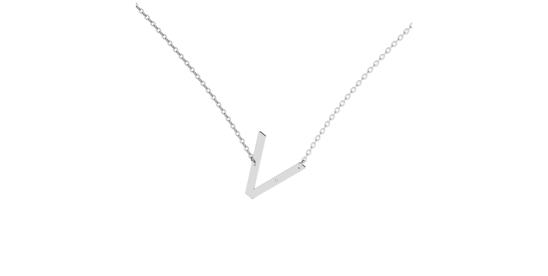 Náhrdelník s diamantom Big Line V