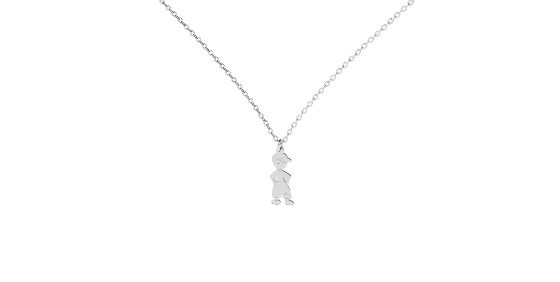 Náhrdelník s diamantom Boy