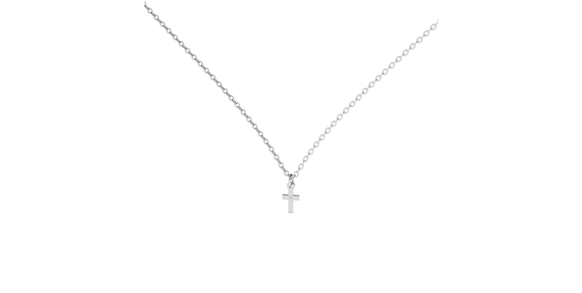 Náhrdelník s diamantom Cross