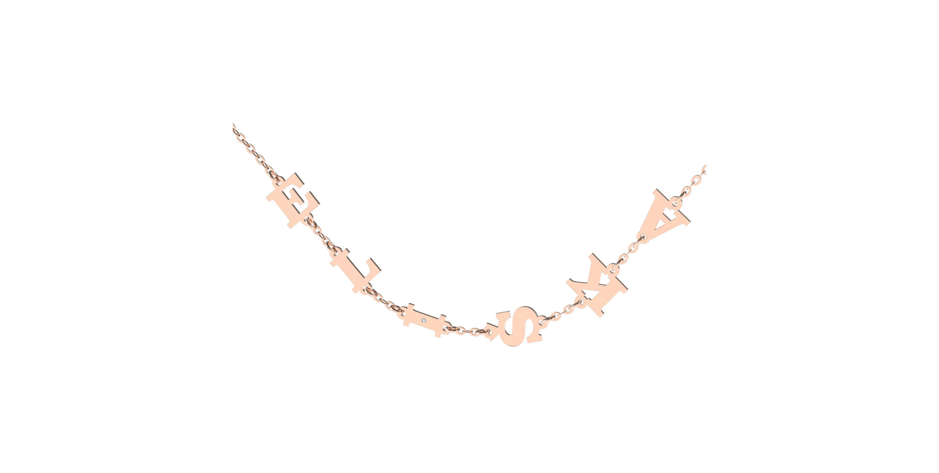 Náhrdelník s diamantom Big Letters