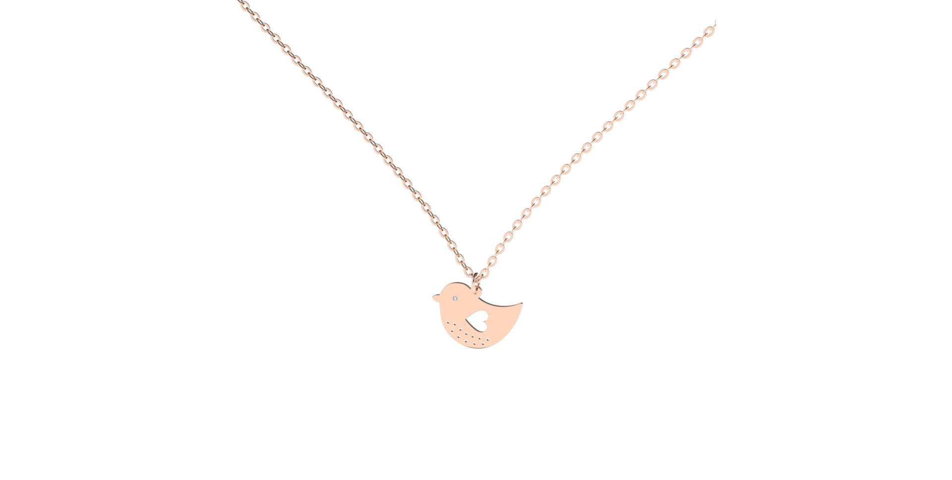 Náhrdelník s diamantom Love Bird