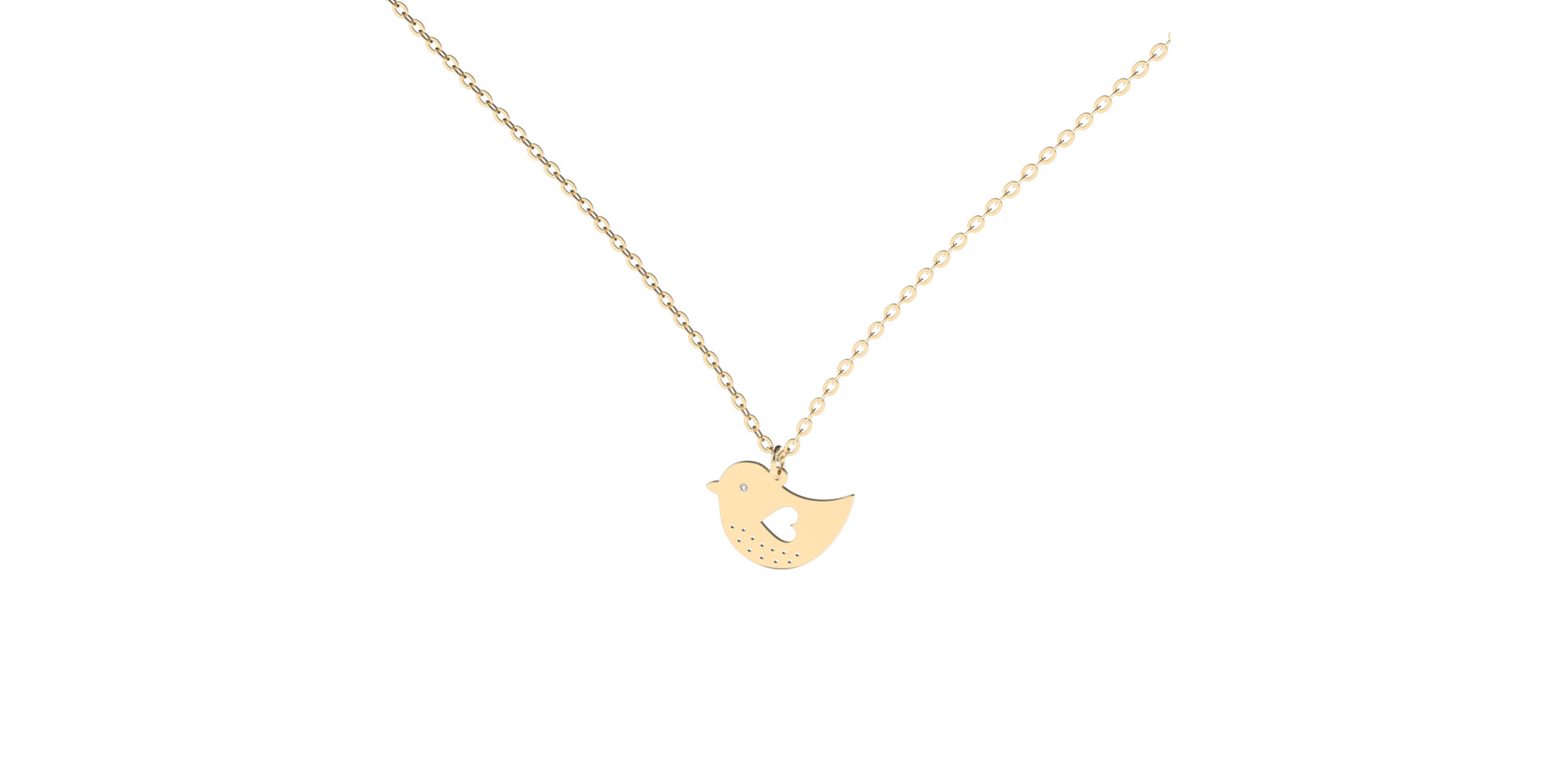 Náhrdelník s diamantom Love Bird