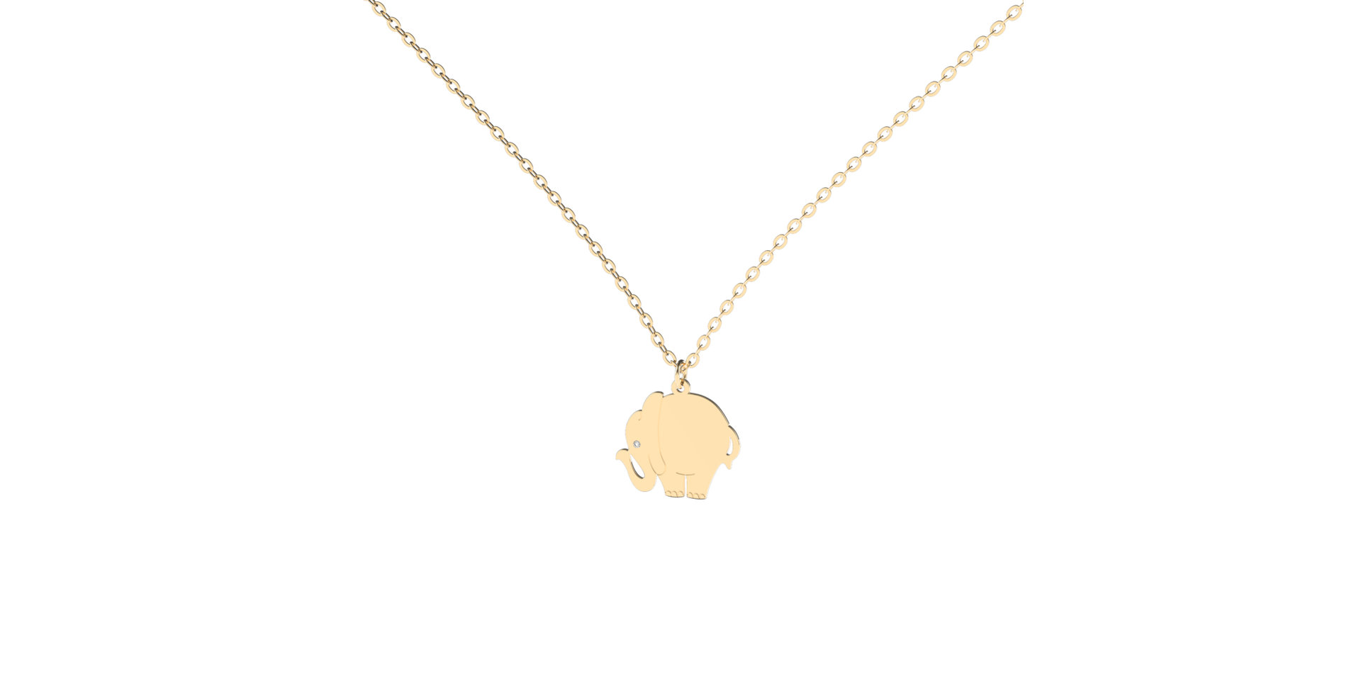 Náhrdelník s diamantom Elephant