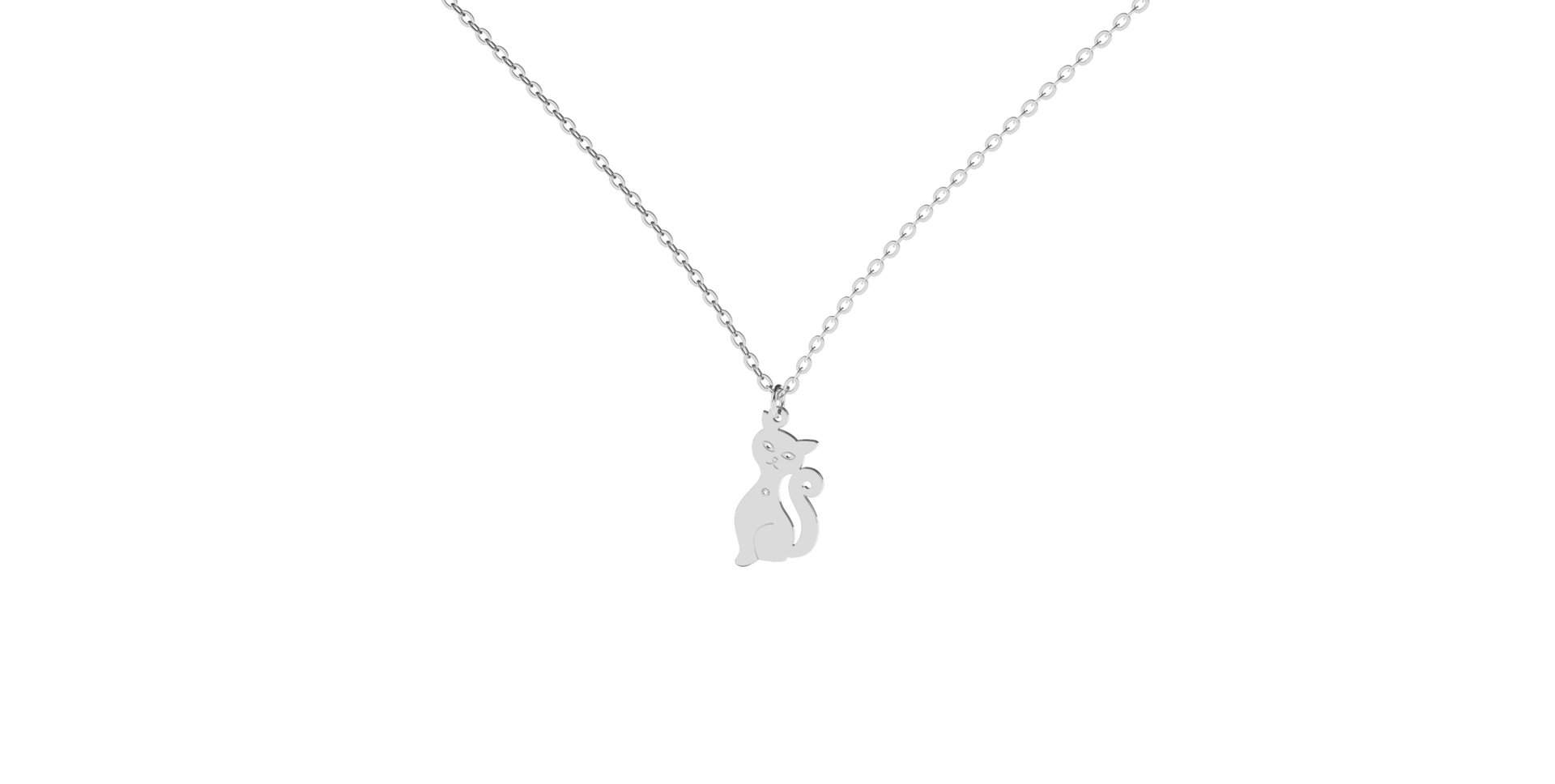Náhrdelník s diamantom Cat