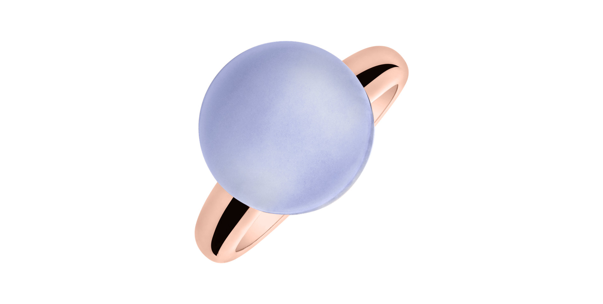 Prsteň s chalcedónom blue Round Bonbon