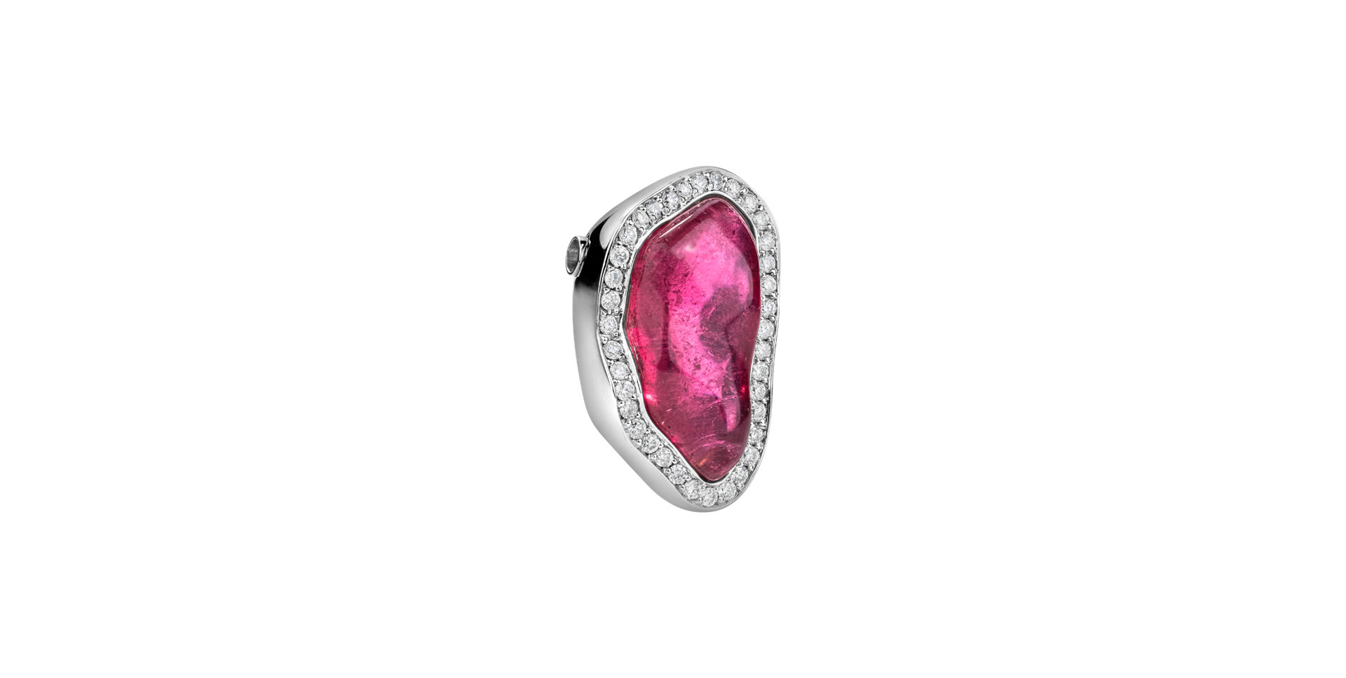 Prívesok s diamantmi a turmalínom Flamma Rosa