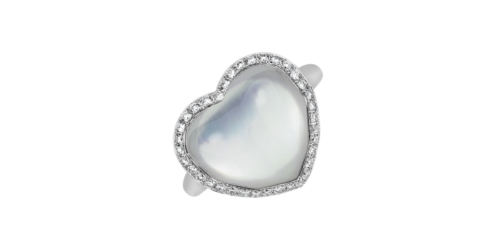 Prsteň s diamantmi a perleťou Diamond Goddess