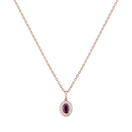 Prívesok s rubínom a diamantmi Lovely Amulet