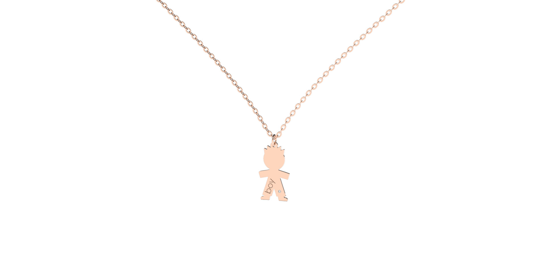 Náhrdelník s diamantom Boy