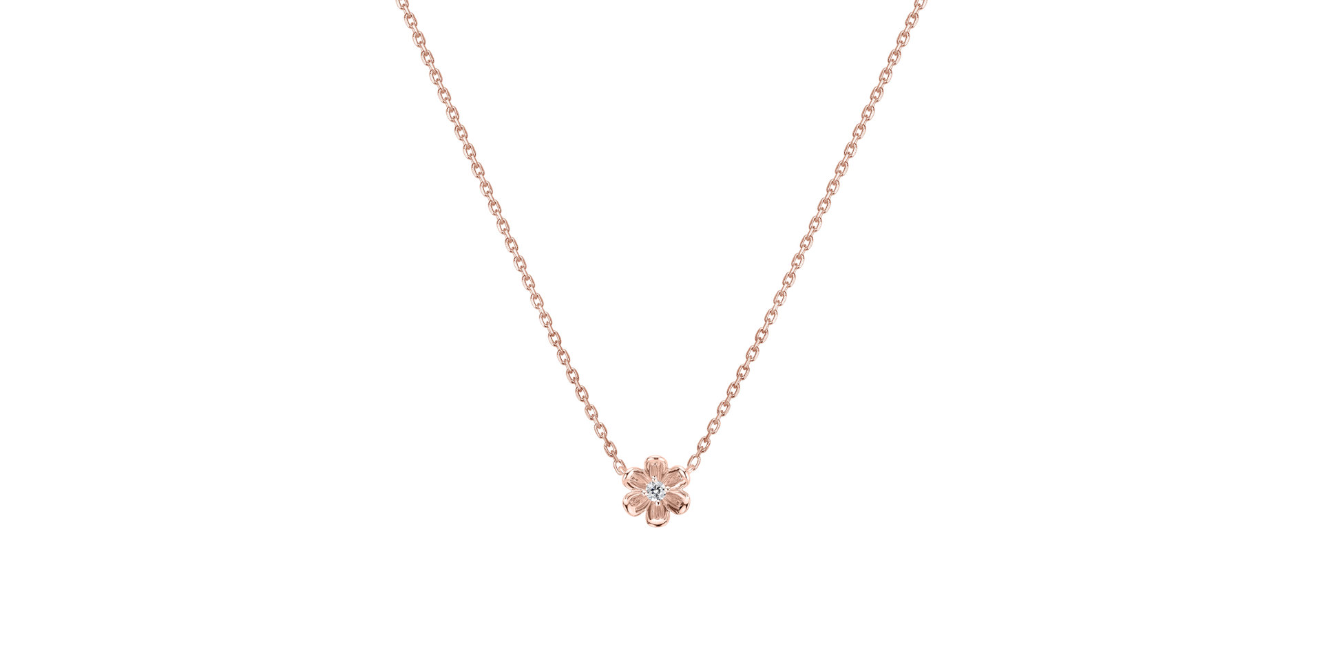 Náhrdelník s diamantom Shiny Blossom