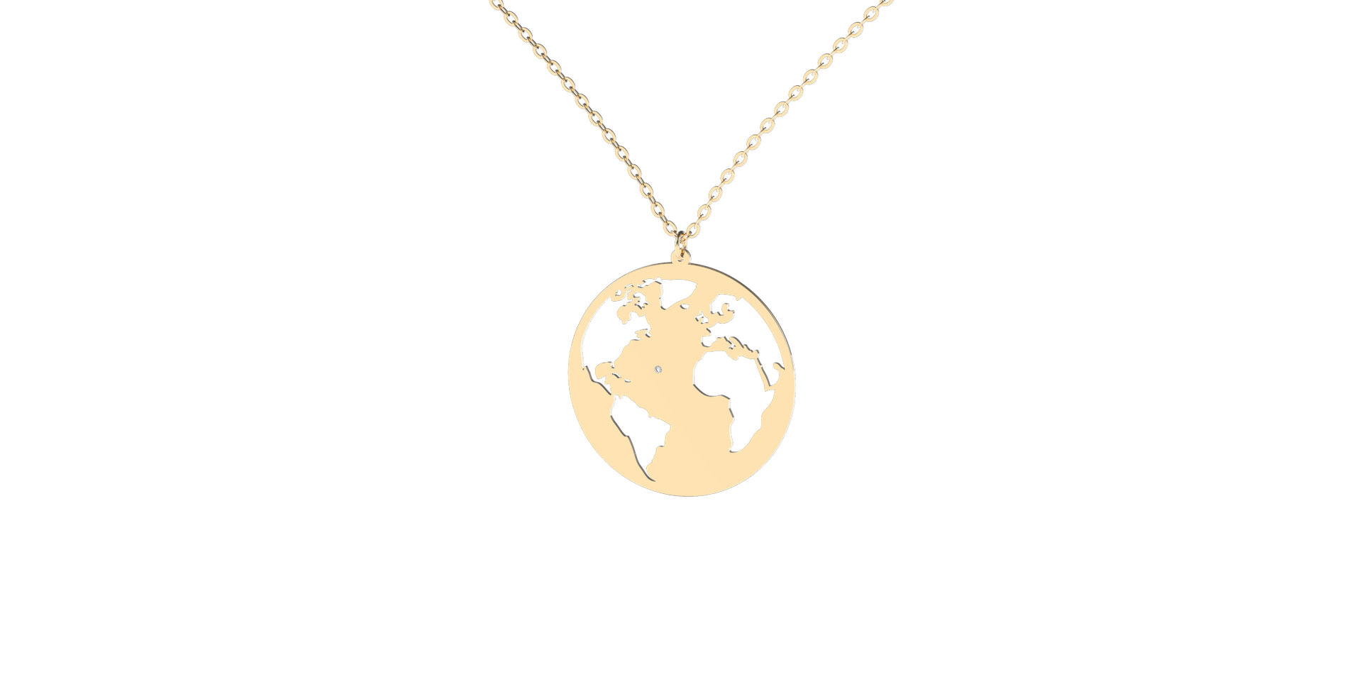 Náhrdelník s diamantom Earth