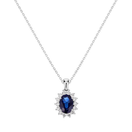 Přívěsok so zafírom a diamantmi Princess Sparkle