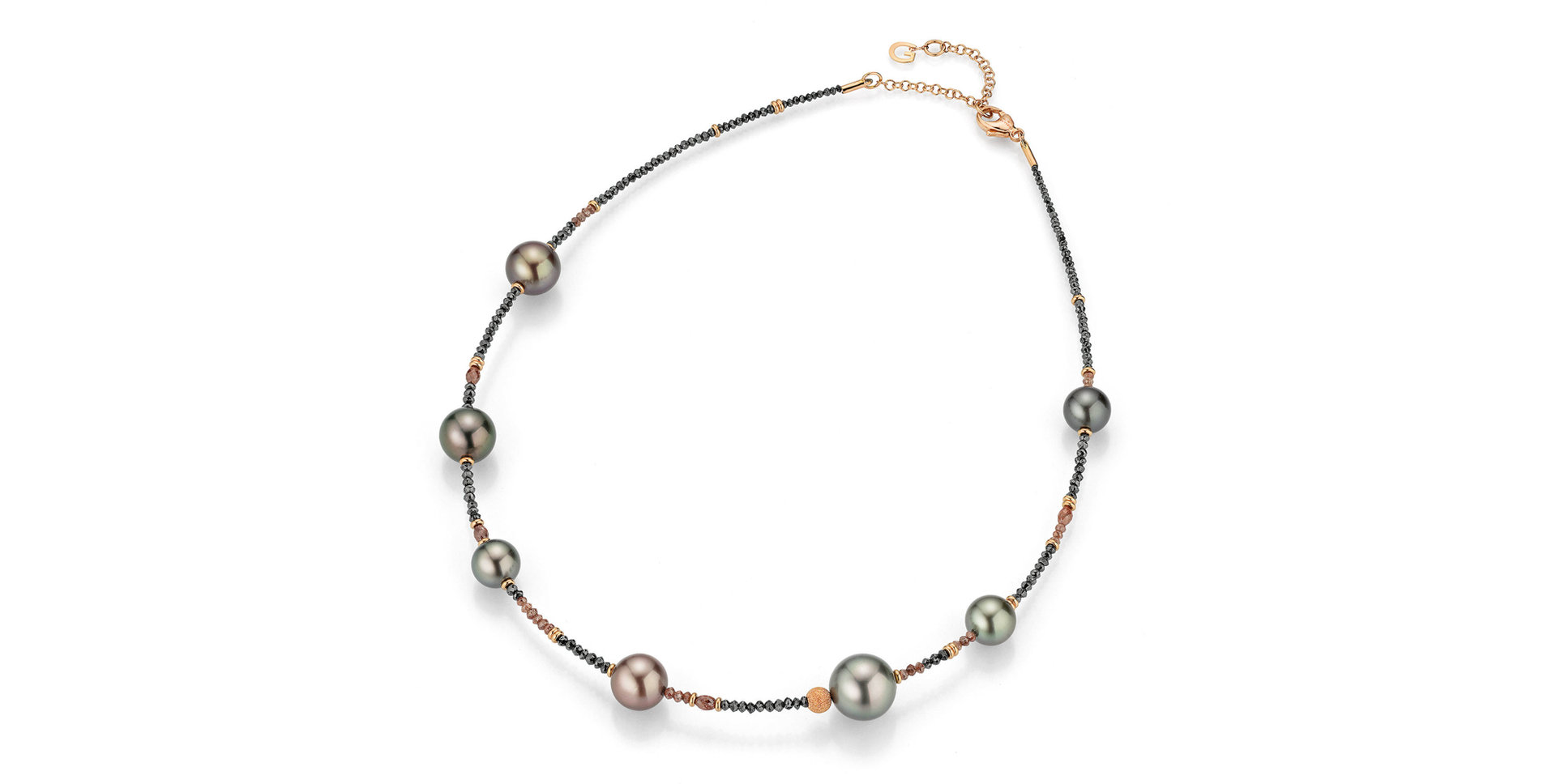 Náhrdelník s diamantmi a perlami Castaway