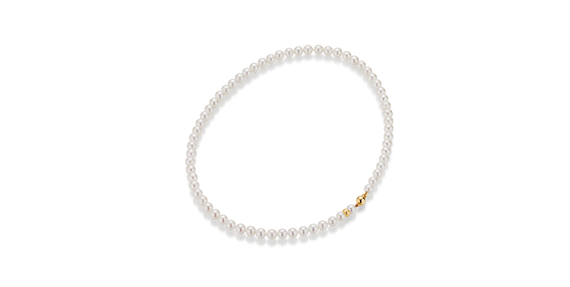 Náhrdelník s morskými bielimi perlami Akoya Basic