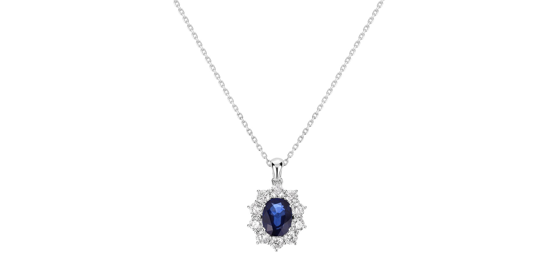 Přívěsok so zafírom a diamantmi Goddess Elegance