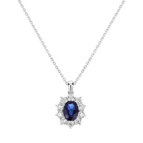 Přívěsok so zafírom a diamantmi Goddess Elegance