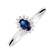 Prsteň s diamantmi a zafírom Princess6