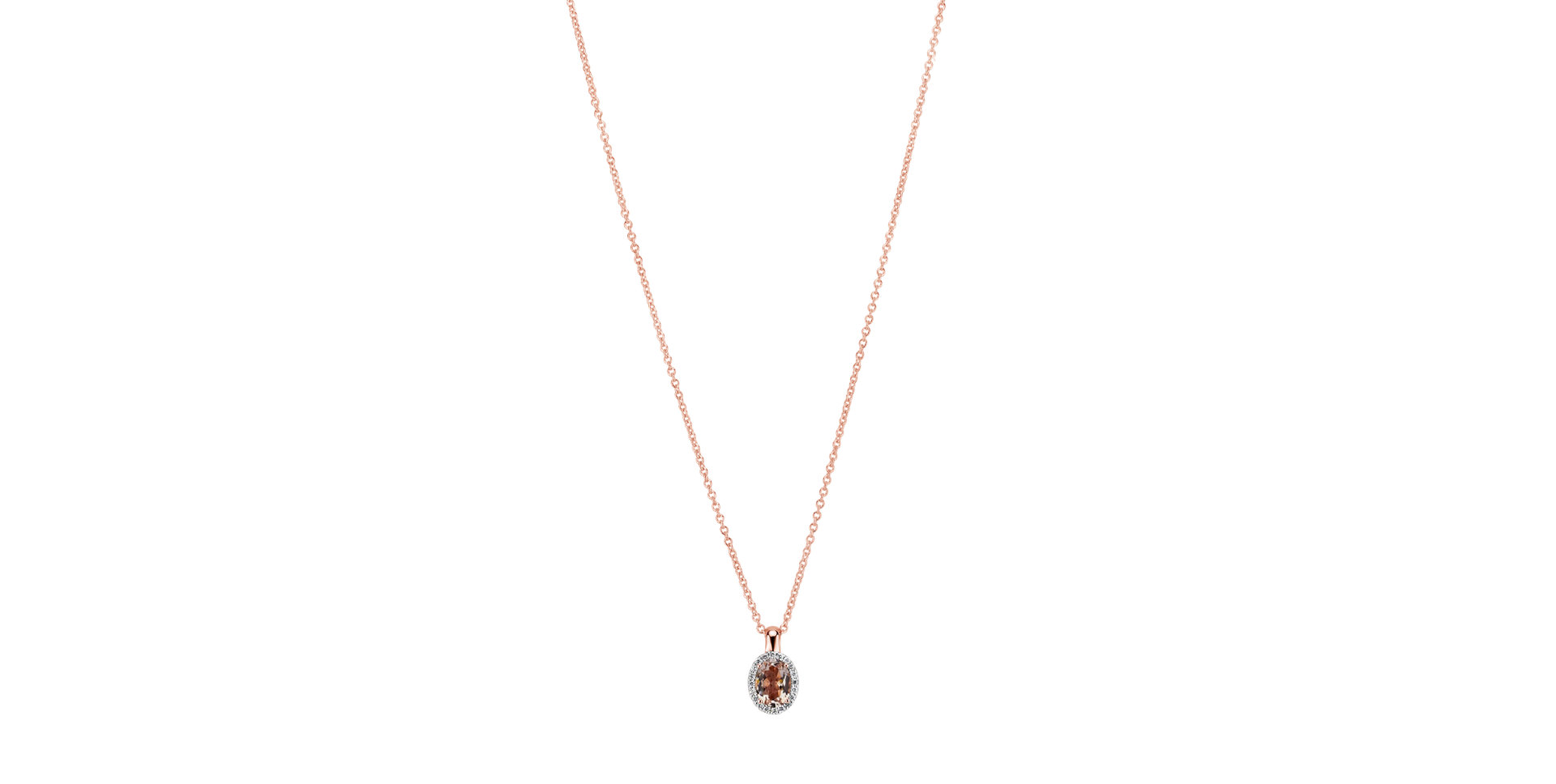 Prívesok s diamantmi a morganitom Solis